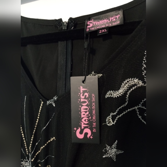 Oblong Box Shop X Starling Flutter Dress Black Pegasus 2XL NWT - Picture 3 of 6